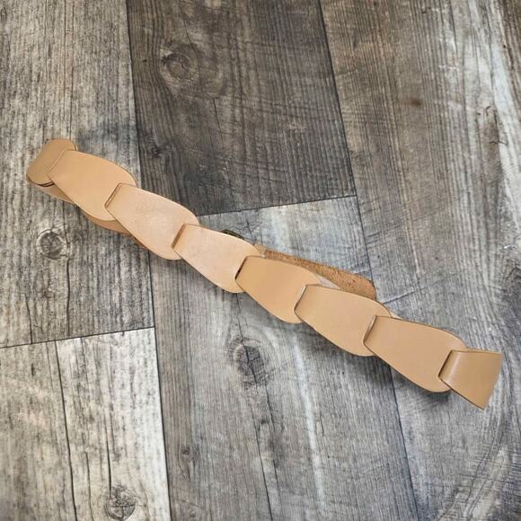 Vintage Leather Belt Tan Boho Woven Western Minimalist Fisherman Core Old Money main image 6